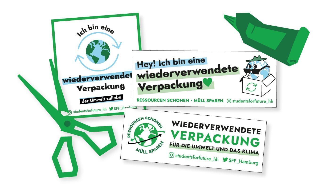 Aufkleber für deine wiederverwendete Verpackung